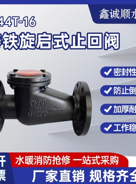 H44T-16旋启式止回阀铸铁铜芯法兰卧式立式止回阀单向阀消防