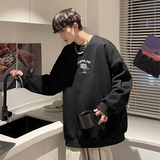 薯条发泡印秋装卫衣圆领套头休闲打底上衣751P45，男装T恤，电商A458A