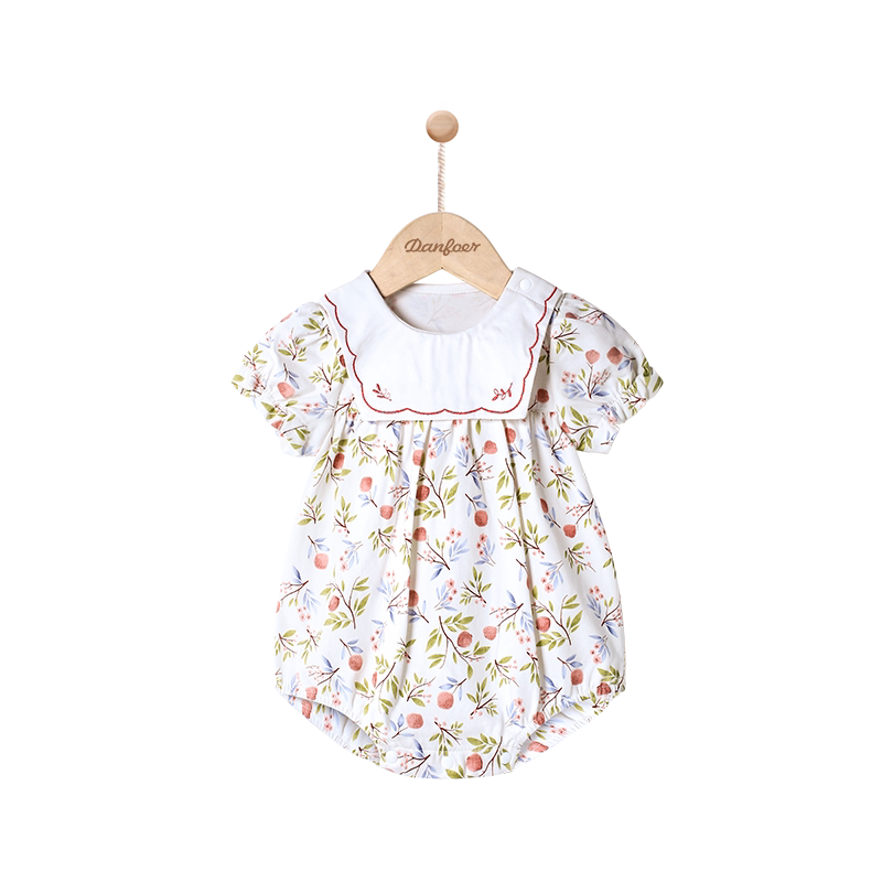 小丹佛尔圆领套头夏季连体衣爬服