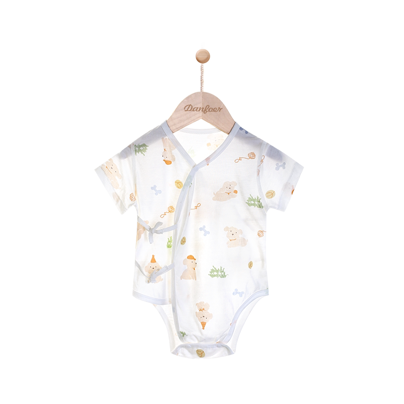 小丹佛尔系带夏无骨连体衣爬服