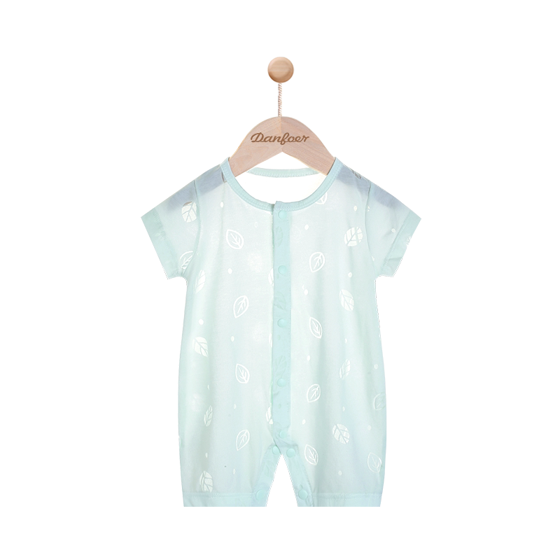 小丹佛尔单排扣烧花夏季连体衣服