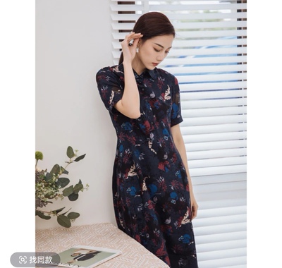 清仓菲姿啦娜菲高端轻奢品牌专柜正品高端面料桑蚕丝女士连衣裙