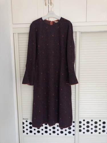 清仓菲姿啦娜菲高端轻奢品牌专柜正品高端面料绵羊毛女士连衣裙