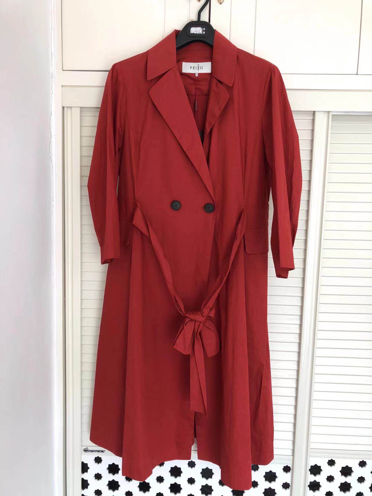 菲姿啦娜菲高端轻奢品牌专柜正品女士风衣外套