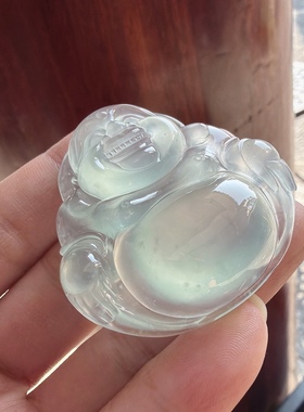 2026天然缅甸翡翠A货冰种晴水大佛公吊坠厚装裸石0108HL112