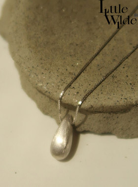 LW科幻感时髦纯银眼泪水滴项链