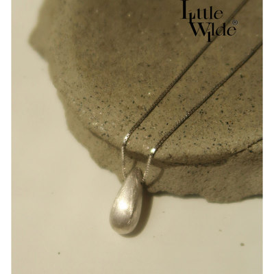 LW科幻感时髦纯银眼泪水滴项链