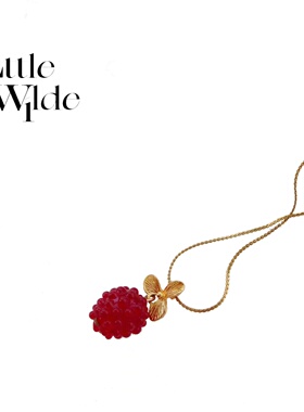 铜镀真金花穗链原创项链