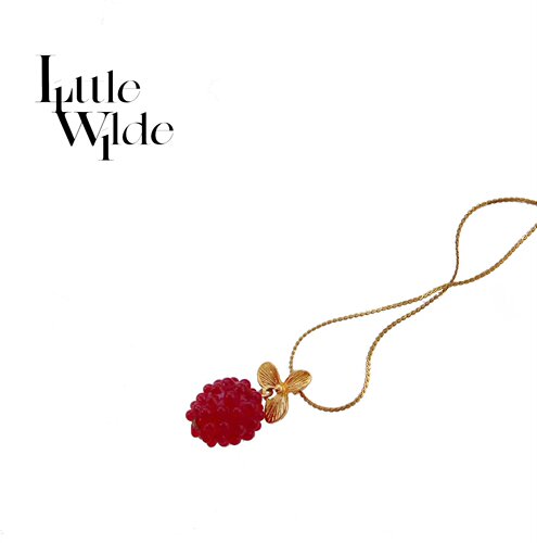 铜镀真金花穗链原创项链