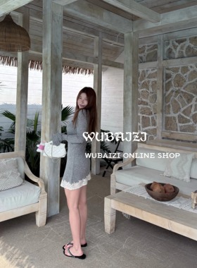 WUBAIZI | 面料升级！ 25春夏新款蕾丝修身长袖T恤连衣裙女 2529