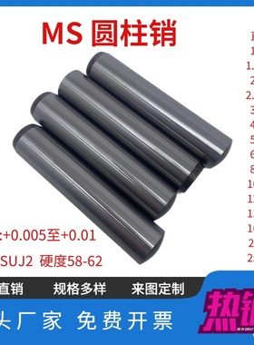 MS轴承钢直杆定位销ISO8734实心圆柱销子DIN6325销钉正公差Ф1-20