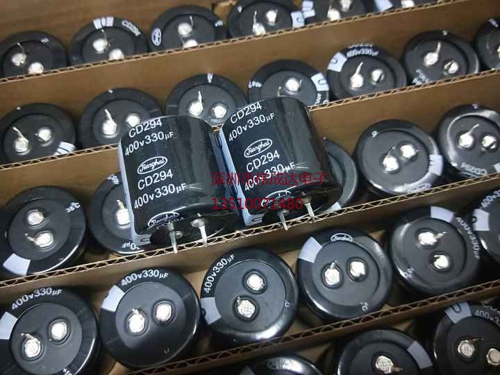 原箱原件400V330UF 35X35 CD294原装江海JIANGHAI 牛角电解电容