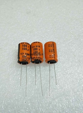 全新进口原装 100V100UF 13X20日本黑金刚 高频低阻橙色 质量可靠