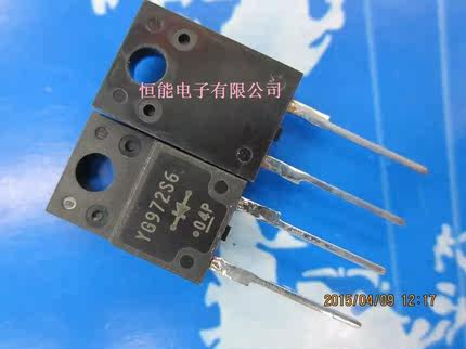 二极管 YG972S6 快恢复管 10A600V TO220绝缘 YG972S6R全新现货