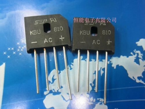 全新原装整流桥 桥式整流器 桥堆KBU810 扁桥8A1000V 足电流电压