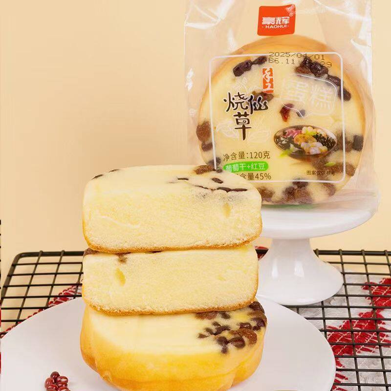 豪辉烧仙草葡萄干红豆蛋糕学生儿童代餐营养下午茶充饥美味食品