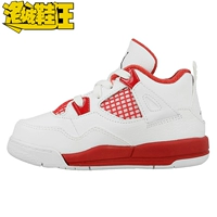 Giày Los Angeles mad Air Jordan 4 AJ4 Joe 4 giày trẻ em màu đỏ trắng Giày bóng rổ 308500 308499-106 - Giày dép trẻ em / Giầy trẻ giày cao gót cho bé gái