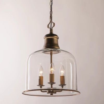 玻璃铁艺美式复古餐厅灯设计师灯