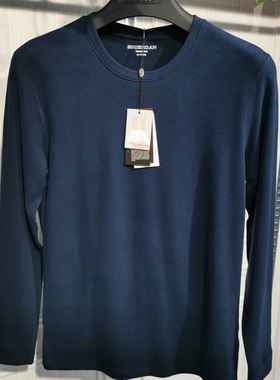 正品舒尔丹款男士暖绒圆领保暖上衣纯色舒适长袖18131秋冬18132