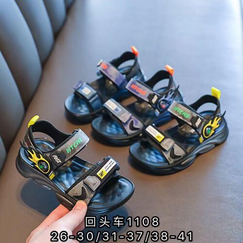 回头儿童凉鞋新款26-41码超纤皮
