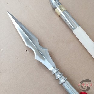 包邮霸王枪大枪头红缨枪不锈钢枪头枪尖锻打枪头六合枪林冲长枪