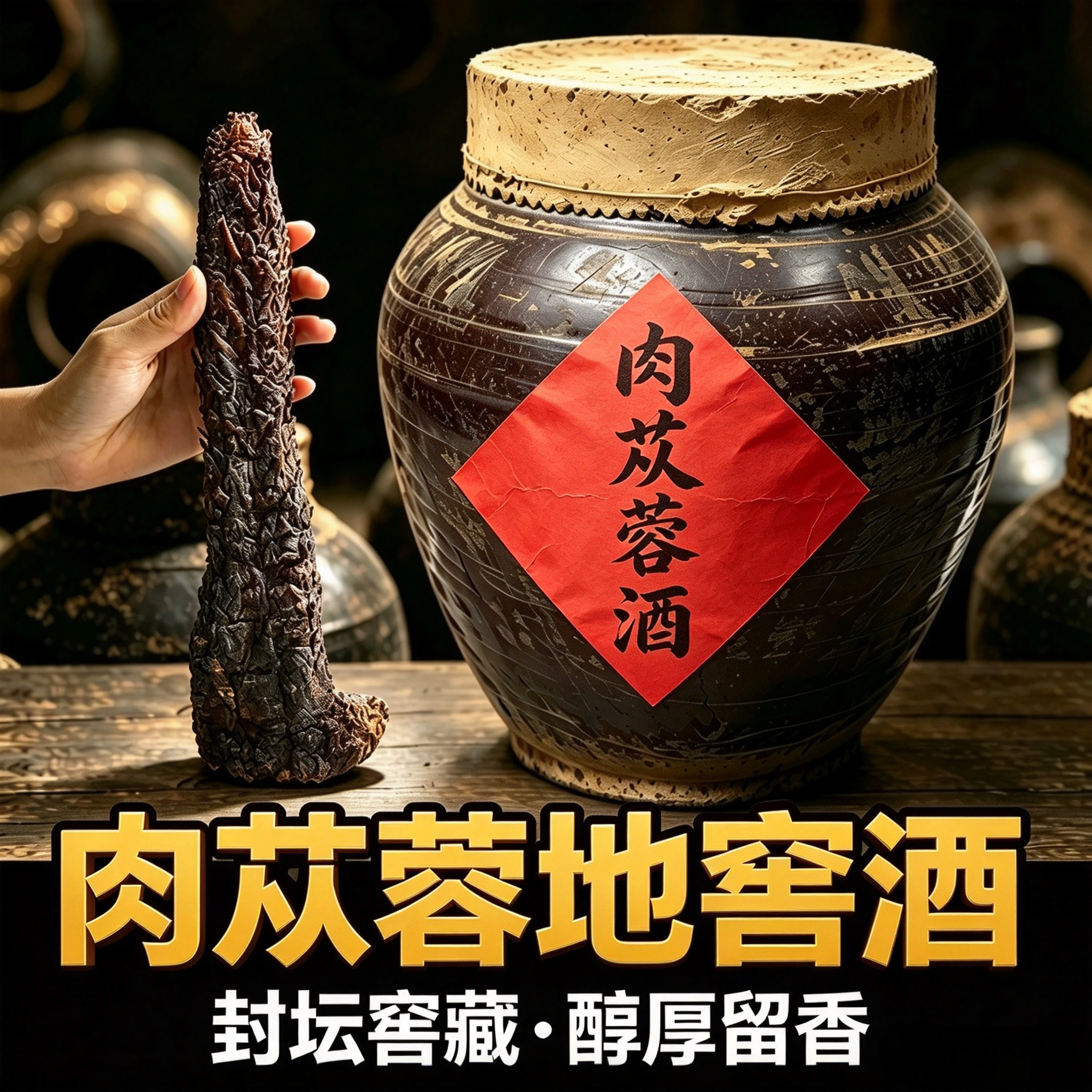 肉苁蓉地窖酒40度10斤泡酒纯粮食