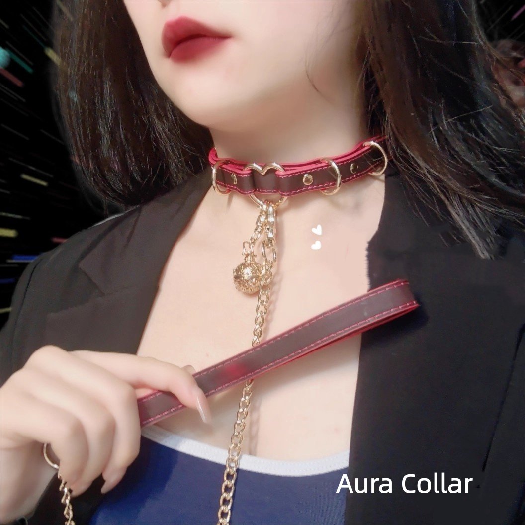 Aura Collar轻奢真皮choker项圈牵引绳温感变色项圈铃铛轻便魅力