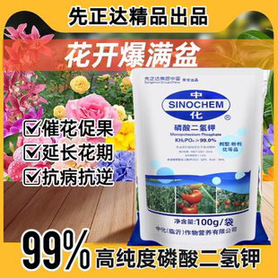 中化99%磷酸二氢钾花肥料盆栽通用水溶肥膨果增甜促花爆花肥料
