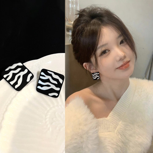 几何方形耳夹无耳洞女生