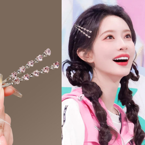 甜美粉色发夹女新款可爱