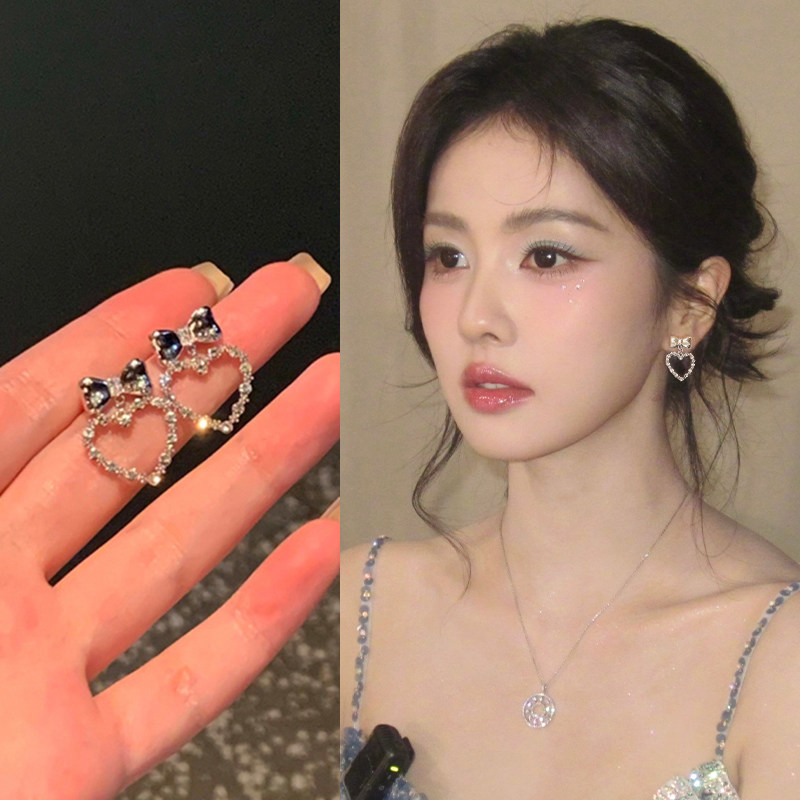 蝴蝶结爱心蚊香盘耳夹女