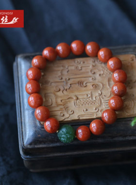 绾青丝南红玛瑙手串女