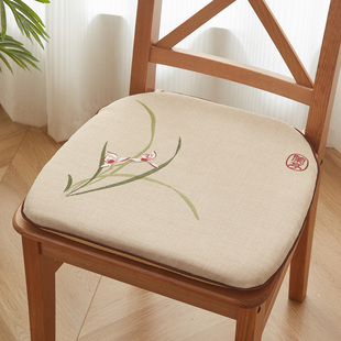 新中式红木椅子坐垫实木餐桌椅垫家用马蹄形餐椅垫四季通用防滑垫