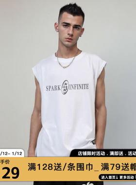 【苏醒同款】MIRACLE KILLxSPARK联名款2025立体字母宽松无袖T恤