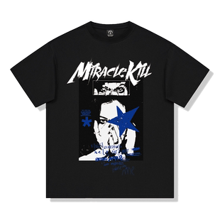 MIRACLE KILL潮牌ERD风格女人图案字母数码直喷宽松短袖T恤男女