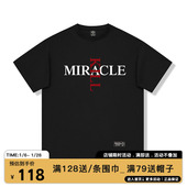 MIRACLE 圆领T恤男女同款 KILLSS2026春夏新款 十字架字母短袖