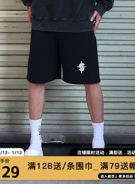 MIRACLE KILL x SPARK INFINITE联名款立体S字母印花休闲宽松短裤