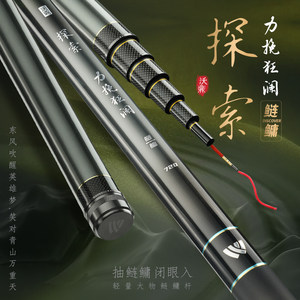 沃鼎探索系列鲢鳙轻量综合竿鱼竿手竿超轻超硬十大碳素大物台钓竿