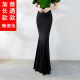 春夏上新拖地鱼尾裙大摆松紧腰包臀高个子半身长裙修身 裙 弹力西装