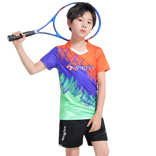 儿童羽毛球服装乒乓球衣服套装男童运动服女孩夏季女速干训练服男