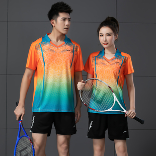 夏季 透气速干乒乓球网球短裤 定制男女短袖 羽毛球服运动套装 比赛服