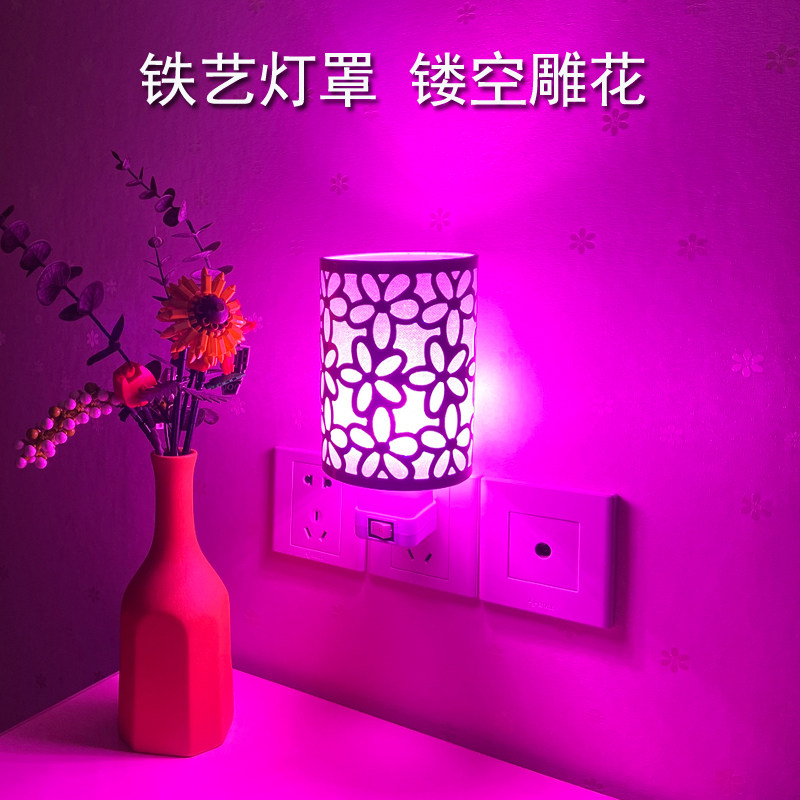 粉红灯泡插电带开关夫妻调情卧室床头小夜灯梦幻情趣氛围灯浪漫