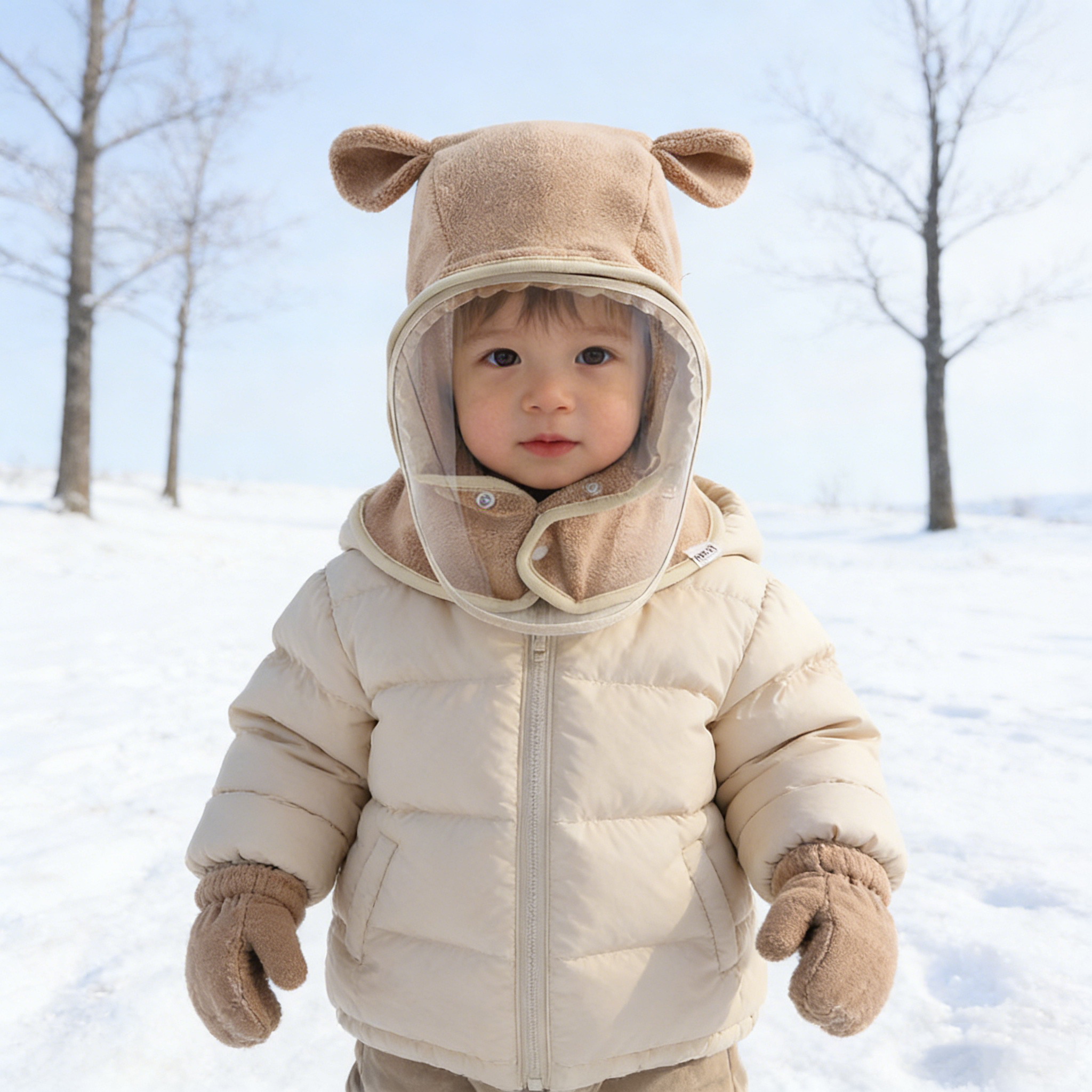 宝宝帽子秋冬季围巾一体帽防风面罩防飞沫婴儿抗寒防护小熊儿童冬,童装/婴儿装/亲子装,帽子,淘宝优惠券,粉丝福利购,淘宝优惠卷