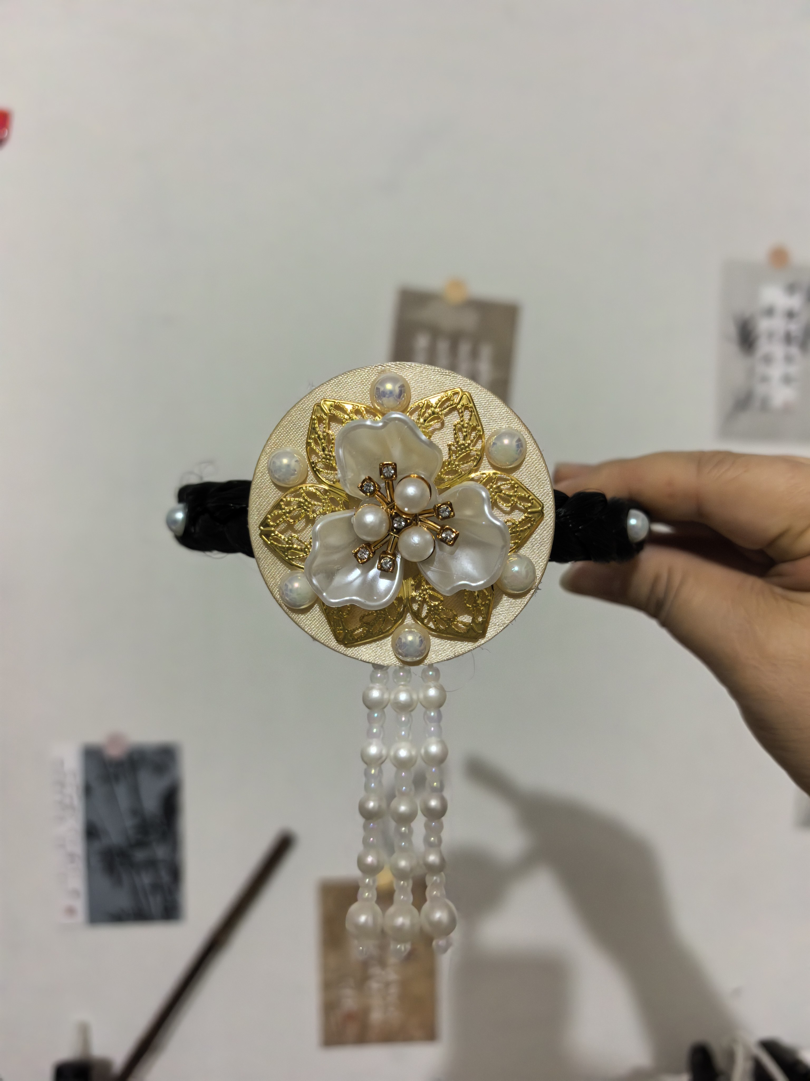 朝鲜族头戴发箍韩式延吉服发箍新娘朝鲜族头饰三瓣花发箍拍照写真