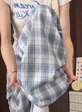 黑色格子百搭显瘦休闲a字阔腿裤
