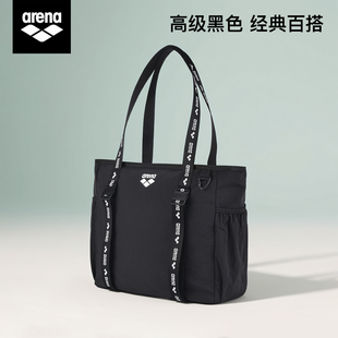 Arena阿瑞娜泳包黑色托特包防水大容量单肩手提游泳包2026新品