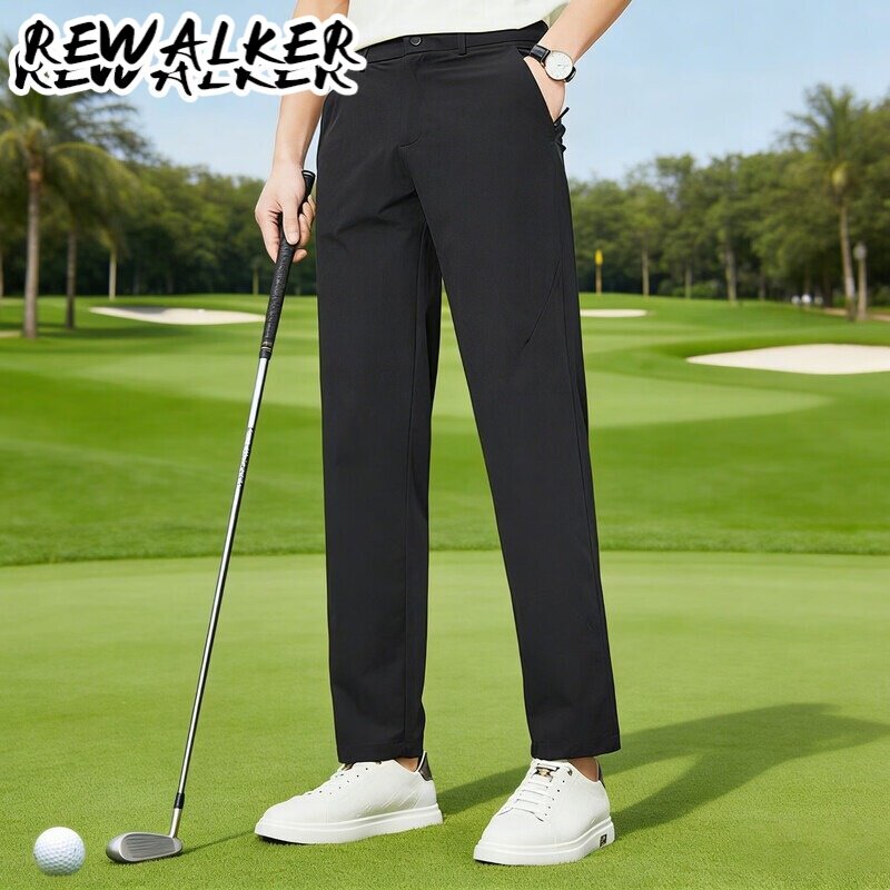 高尔夫裤子男春夏季薄款冰丝速干商务休闲运动球裤男直筒修身长裤