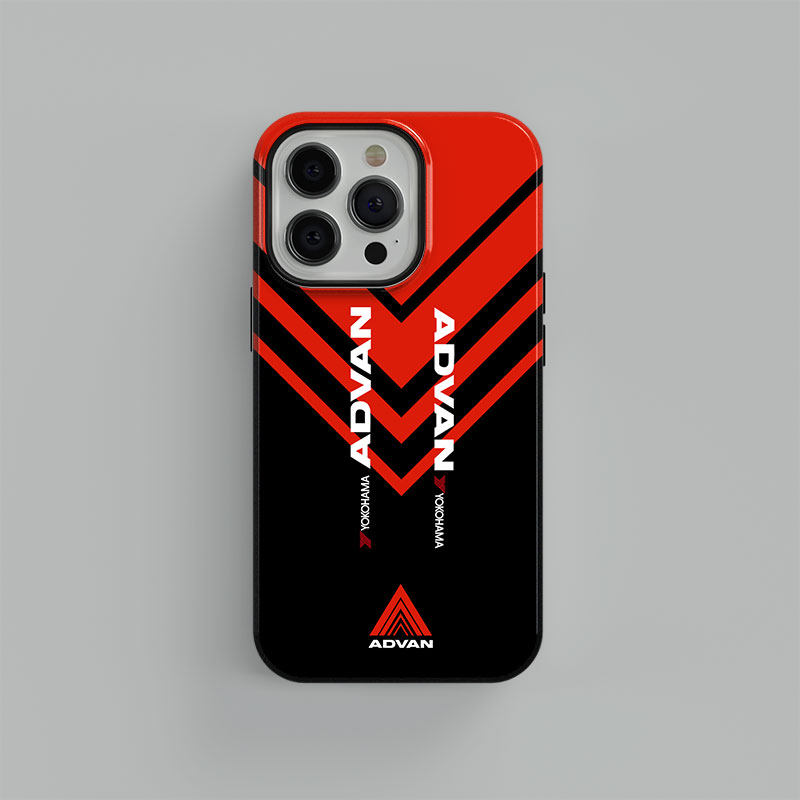 dizzy jdm经典红黑线条赛车涂装优科豪马advan车队手机壳13promax