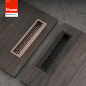 ifoono厨房橱柜灶台燃气柜门专用透气网拉手两用内嵌隐形把手肤感