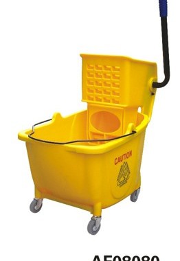单桶榨水车白云AF08080洗地拖桶32升墩布酒店挤水桶拖把桶挤水车